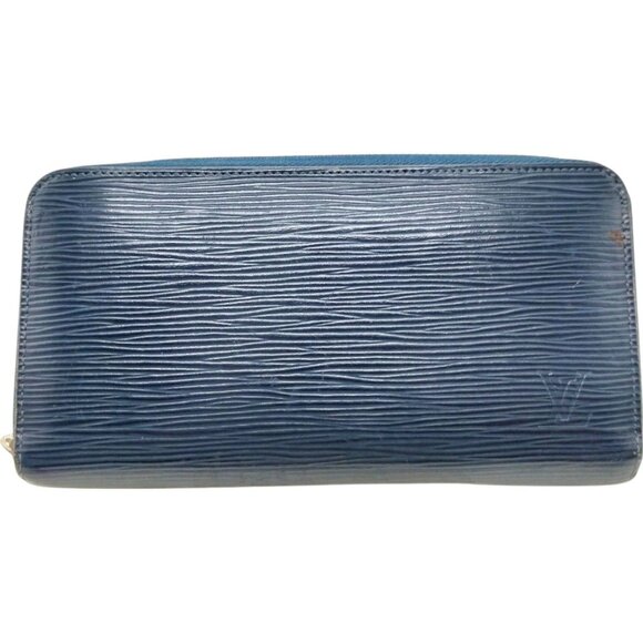 (L2) Authentic Louis Vuitton Wallet Long Blue Epi Leather Luxury Vintage Designe - Picture 1 of 10